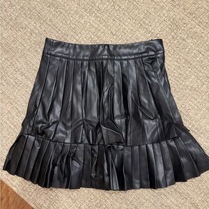 THML Black Faux Leather Mini Skirt